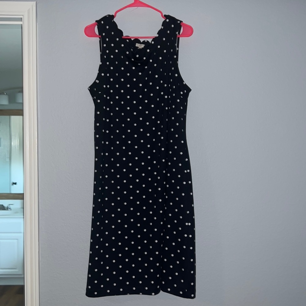 Talbots scallop neck dress